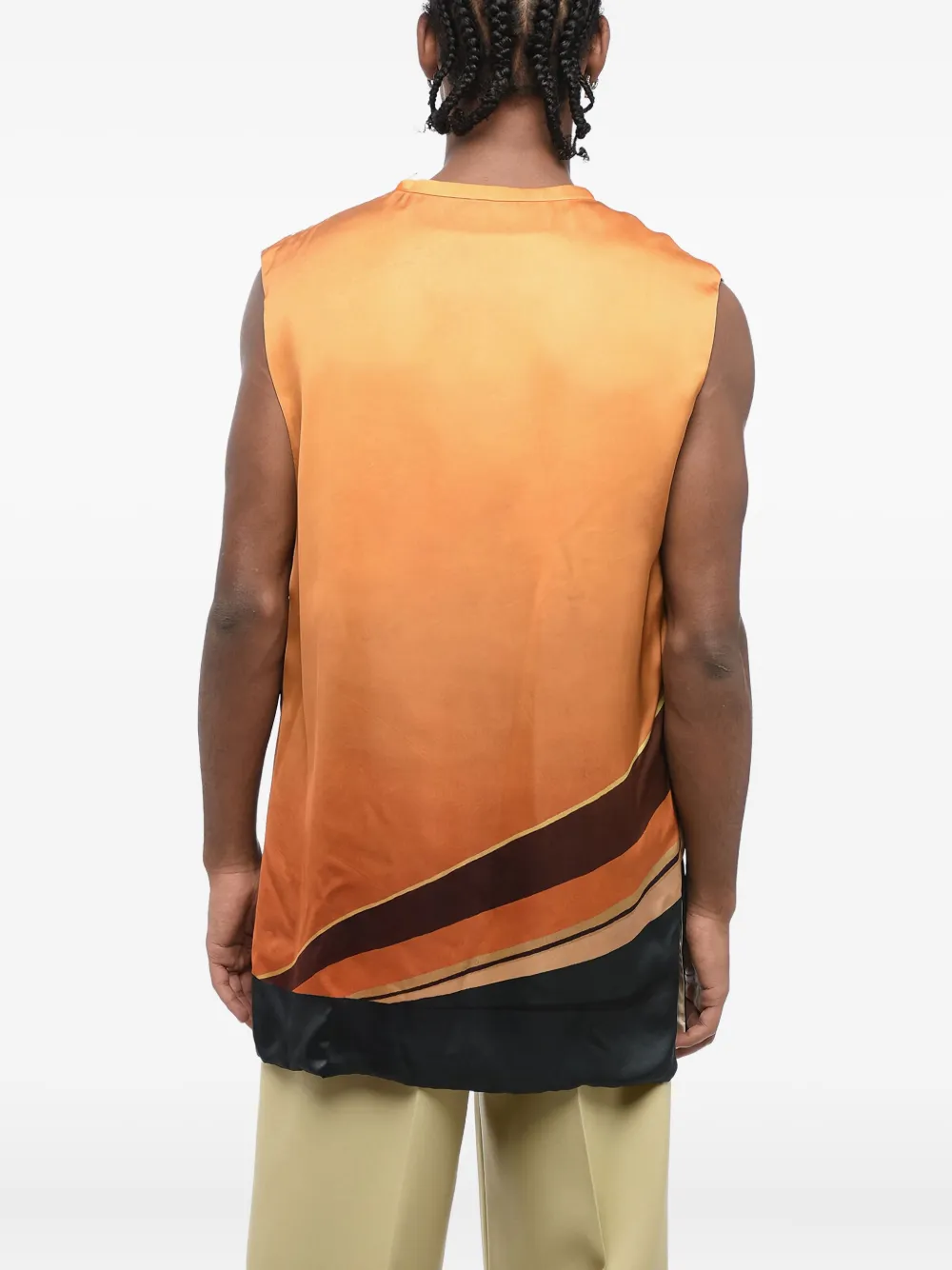 Jil Sander Gas Station tanktop met geometrische print Oranje
