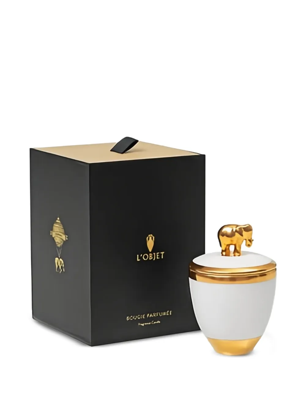  L'objet Elephant-shaped Lid Candle - White 