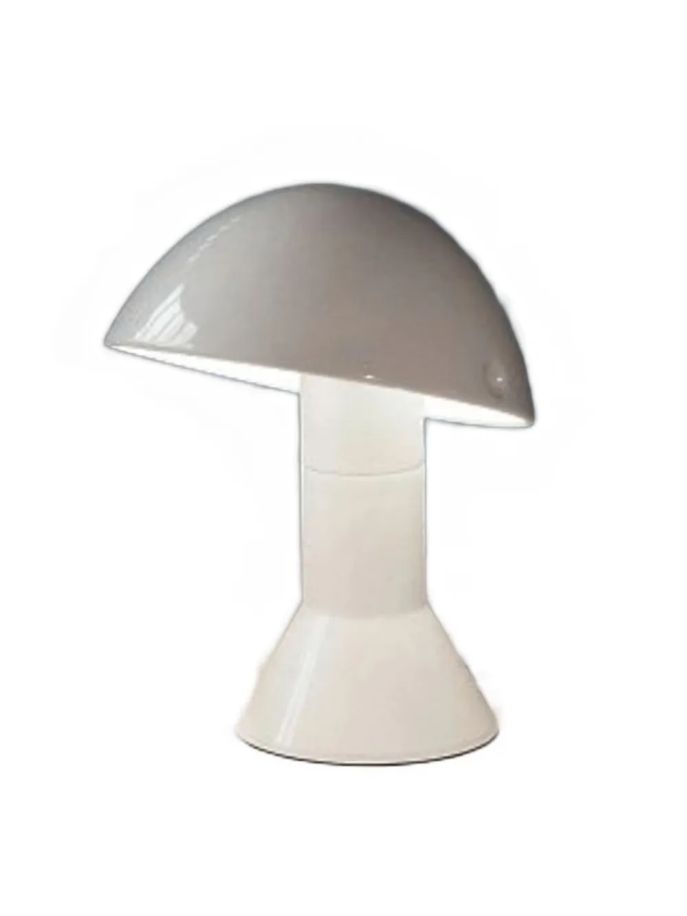 Martinelli Luce Elmetto mushroom-shaped ceramic table lamp (28cm x 22cm) - Wit
