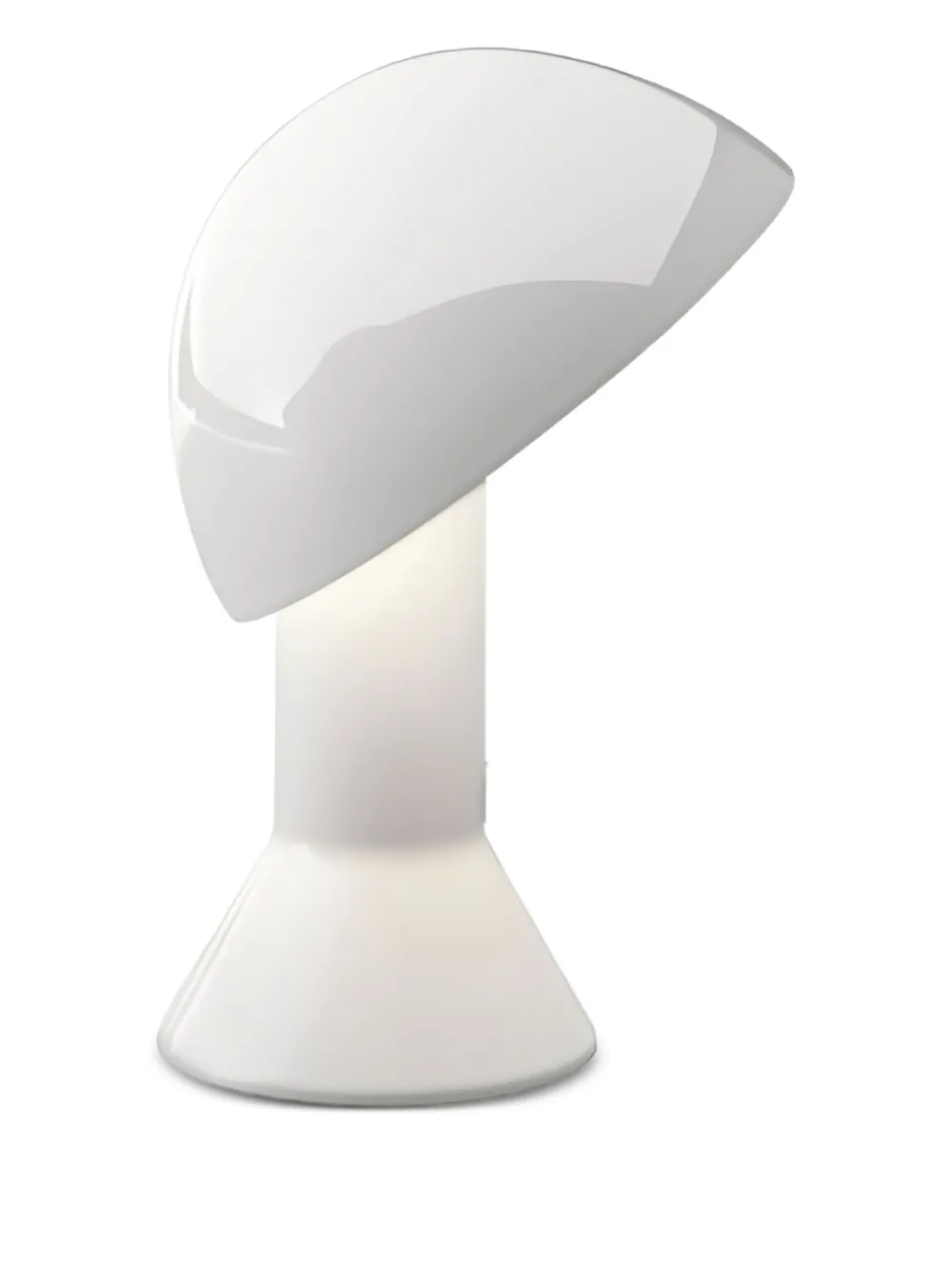 Martinelli Luce Elmetto Mushroom-shaped Ceramic Table Lamp (28cm X 22cm) In White