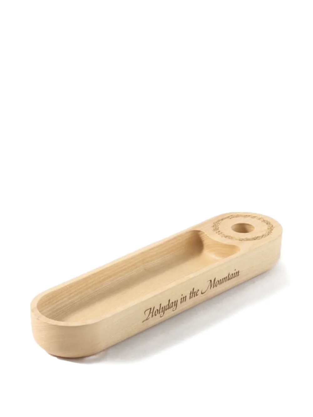 Mountain Research Engraved Wooden Tray In Neutral