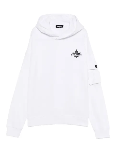 DSQUARED2 KIDS maple-leaf pocket hoodie
