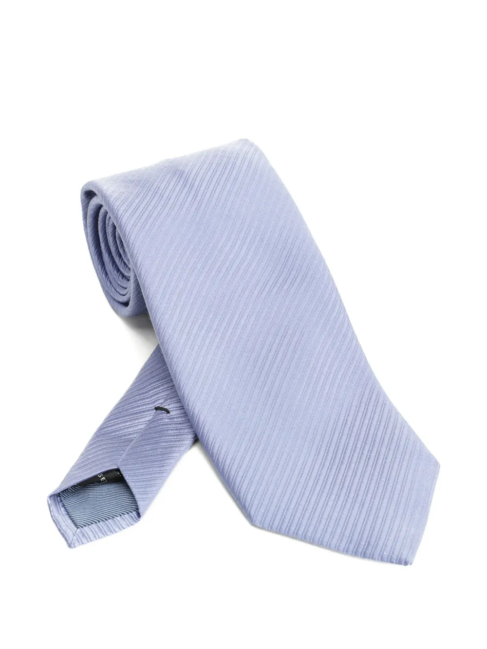 Tom Ford Ribbed Silk Tie In Blue