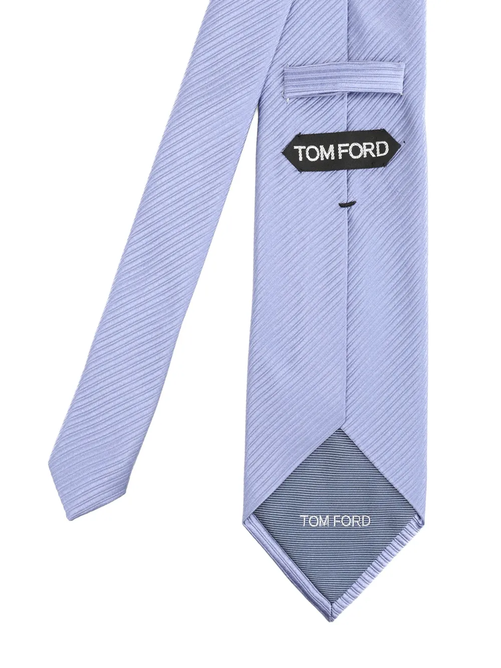 TOM FORD ribbed silk tie Blauw