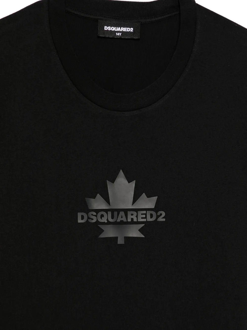 DSQUARED2 KIDS T-shirt met logo van esdoornblad Zwart