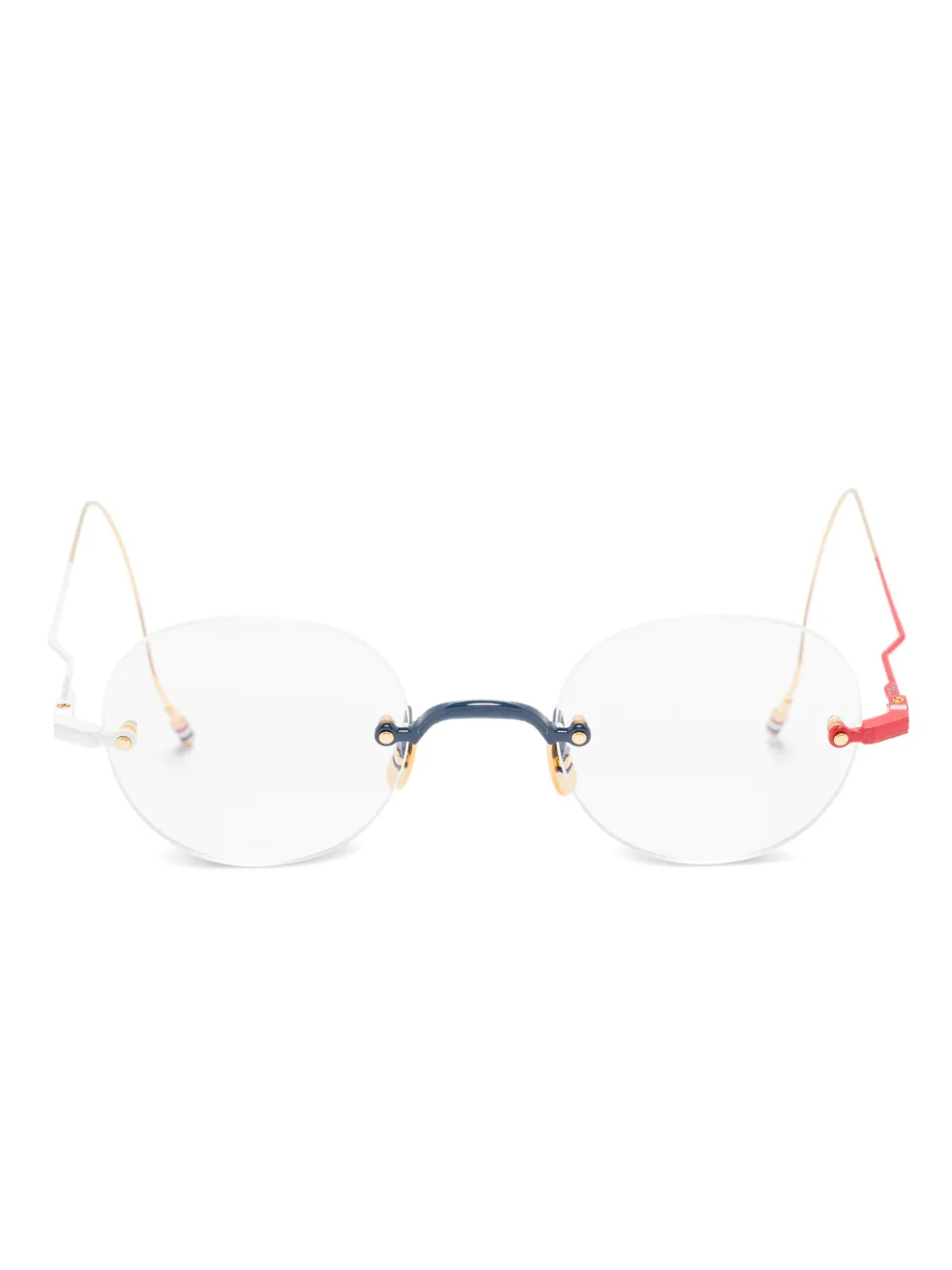 Thom Browne Eyewear rimless round glasses Wit