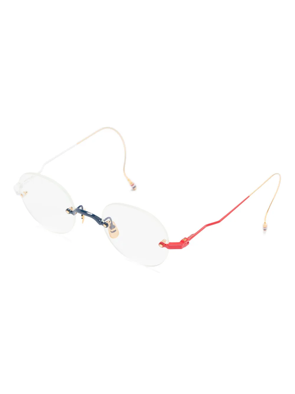 Thom Browne Eyewear rimless round glasses Wit