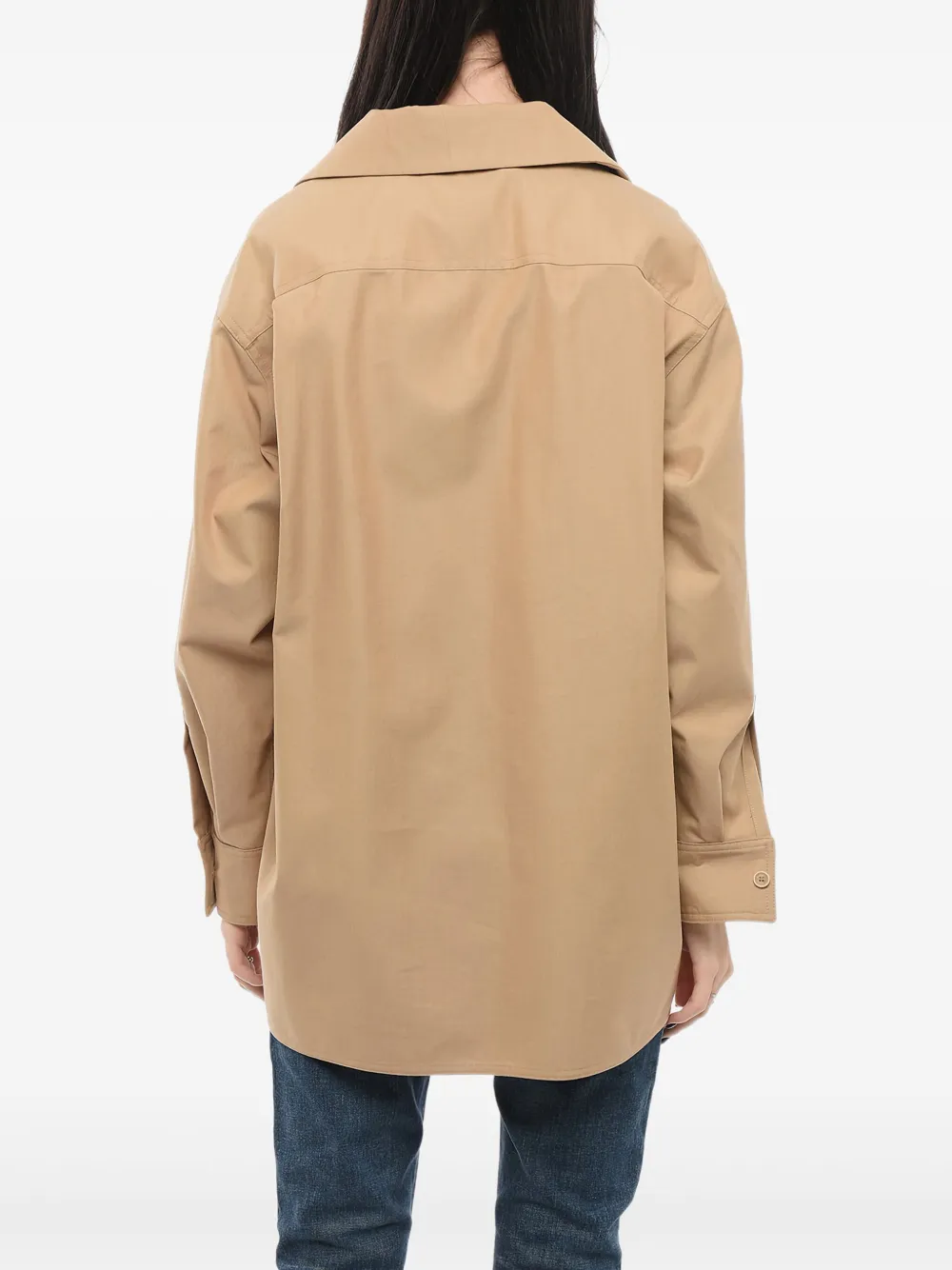 Max Mara Blouse met opgestikte zak Bruin