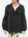 Giambattista Valli double-breasted draped jacket - Black