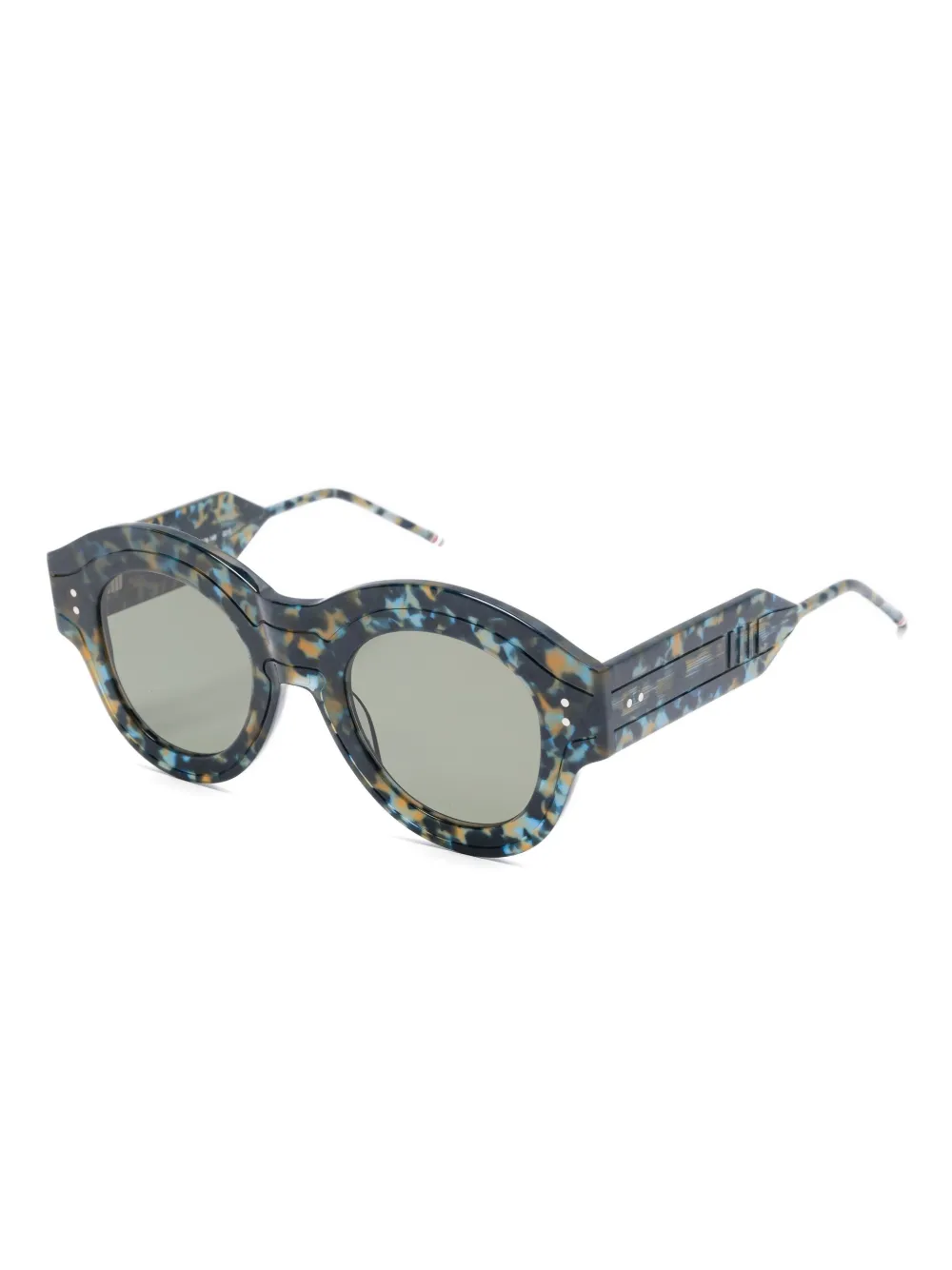 Thom Browne Eyewear tortoiseshell round sunglasses - Blauw