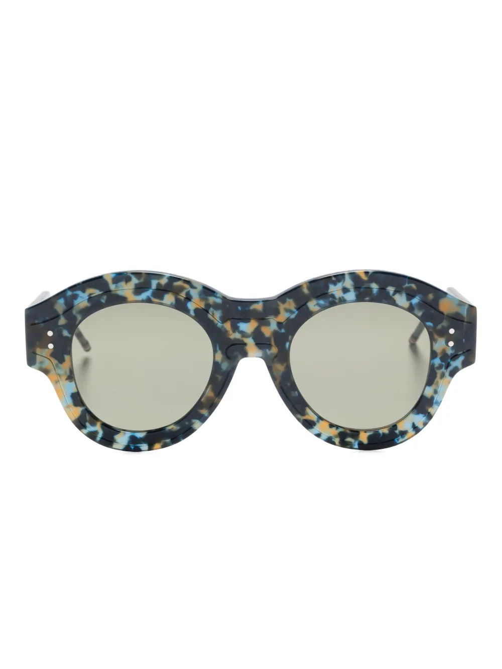 Thom Browne Eyewear tortoiseshell round sunglasses Blauw