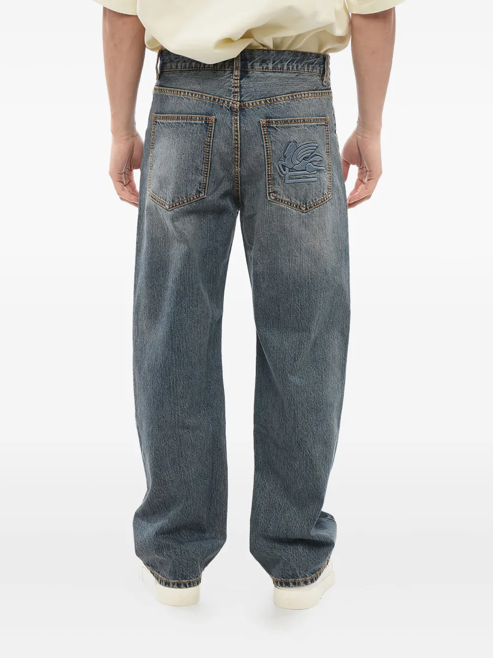 ETRO Jeans met vijf zakken en wassing Blauw