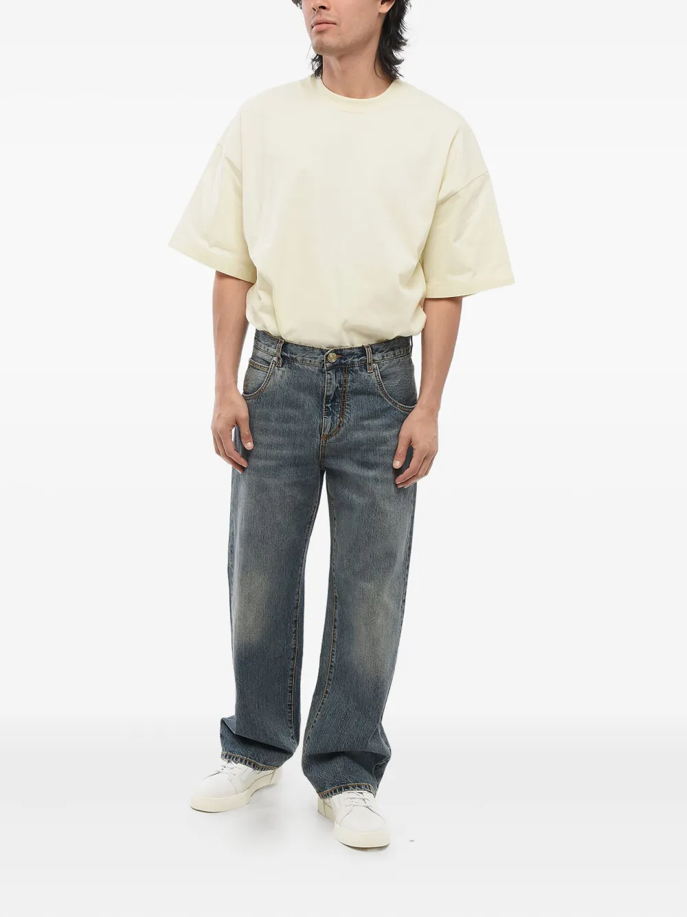 ETRO Jeans met vijf zakken en wassing - Blauw