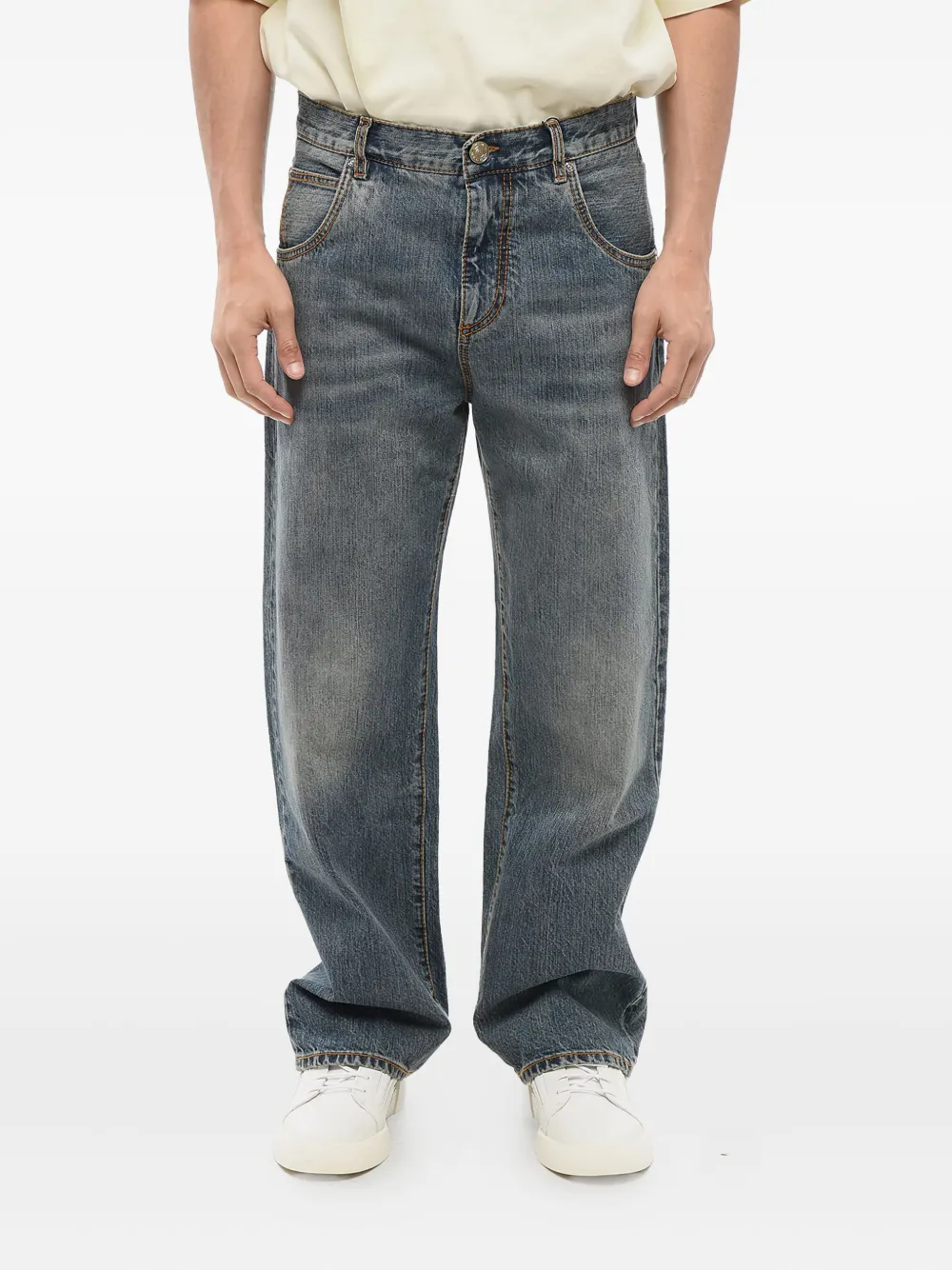 ETRO Jeans met vijf zakken en wassing Blauw