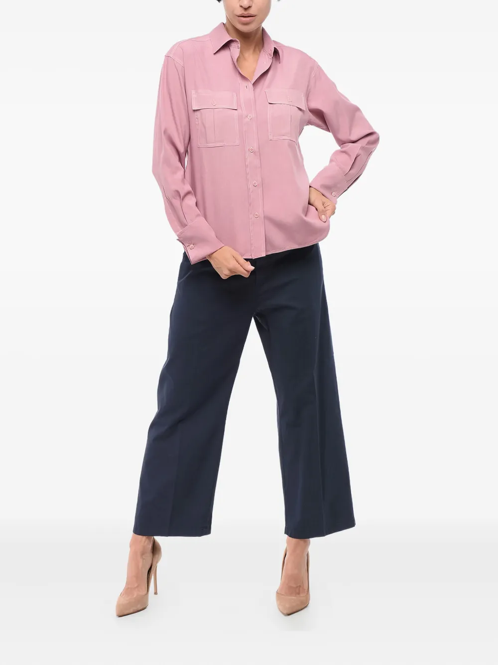 Max Mara button-fastening pocket shirt - Roze