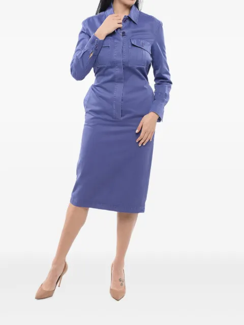 Max Mara buttoned pocket midi dress