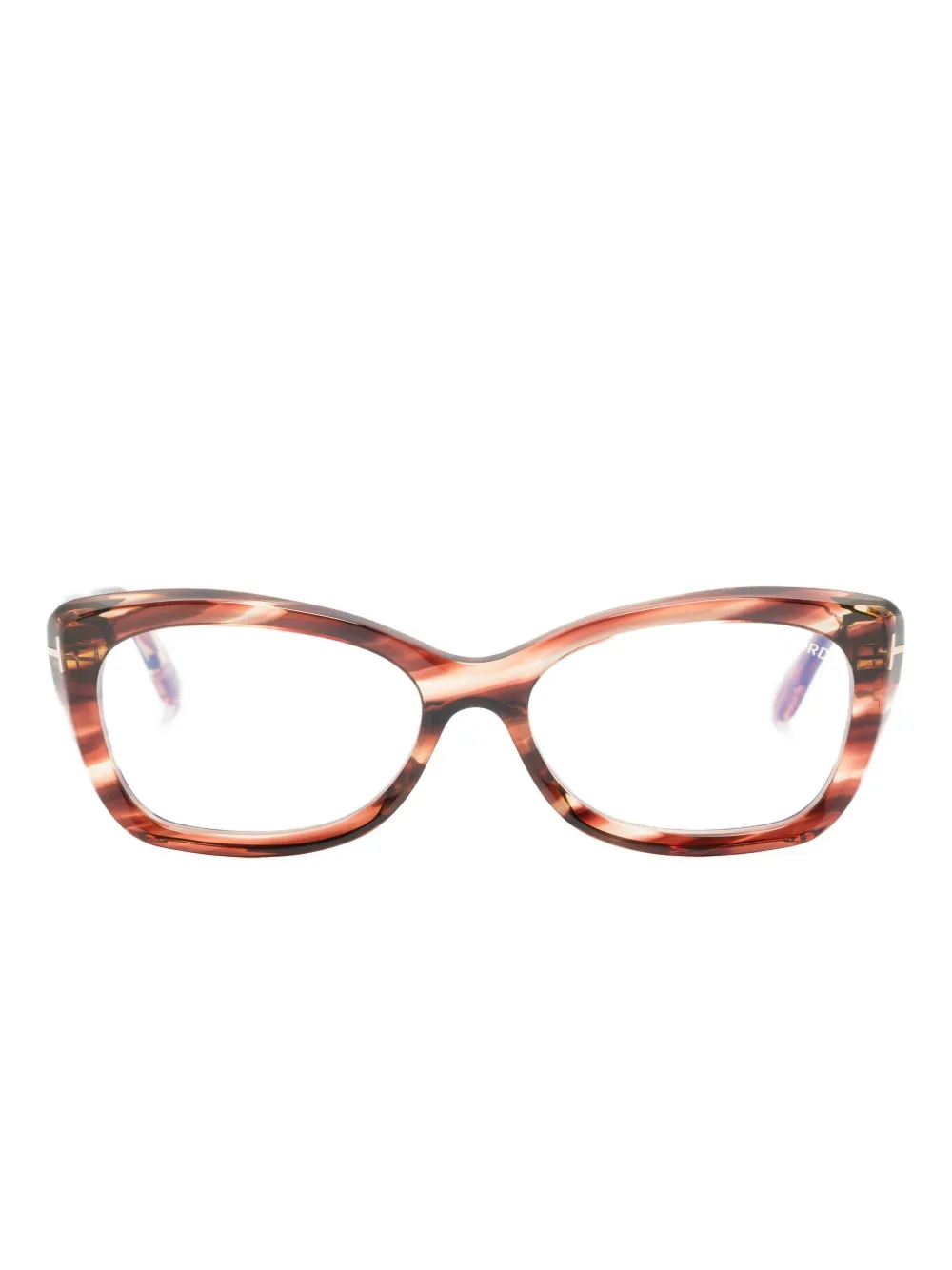 TOM FORD Eyewear Bril met cat-eye montuur Bruin