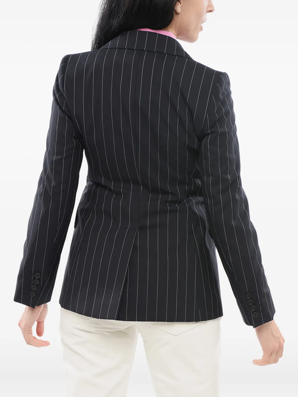 Max Mara Blazer met krijtstreep Blauw