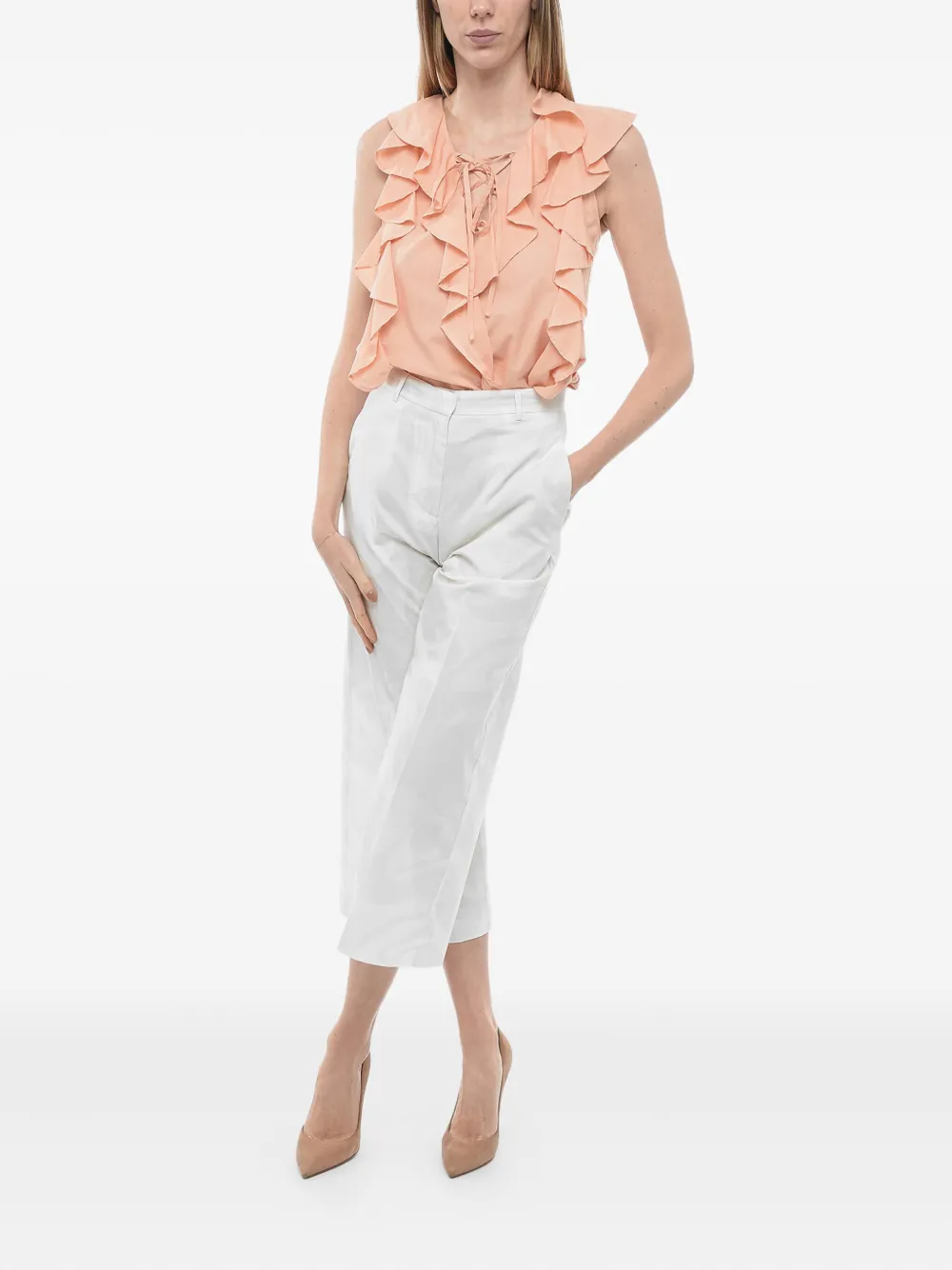 ETRO Broek met patroon aan de voorkant Wit