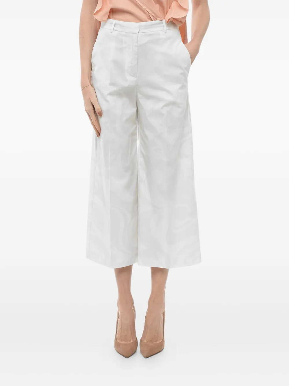 ETRO Broek met patroon aan de voorkant Wit