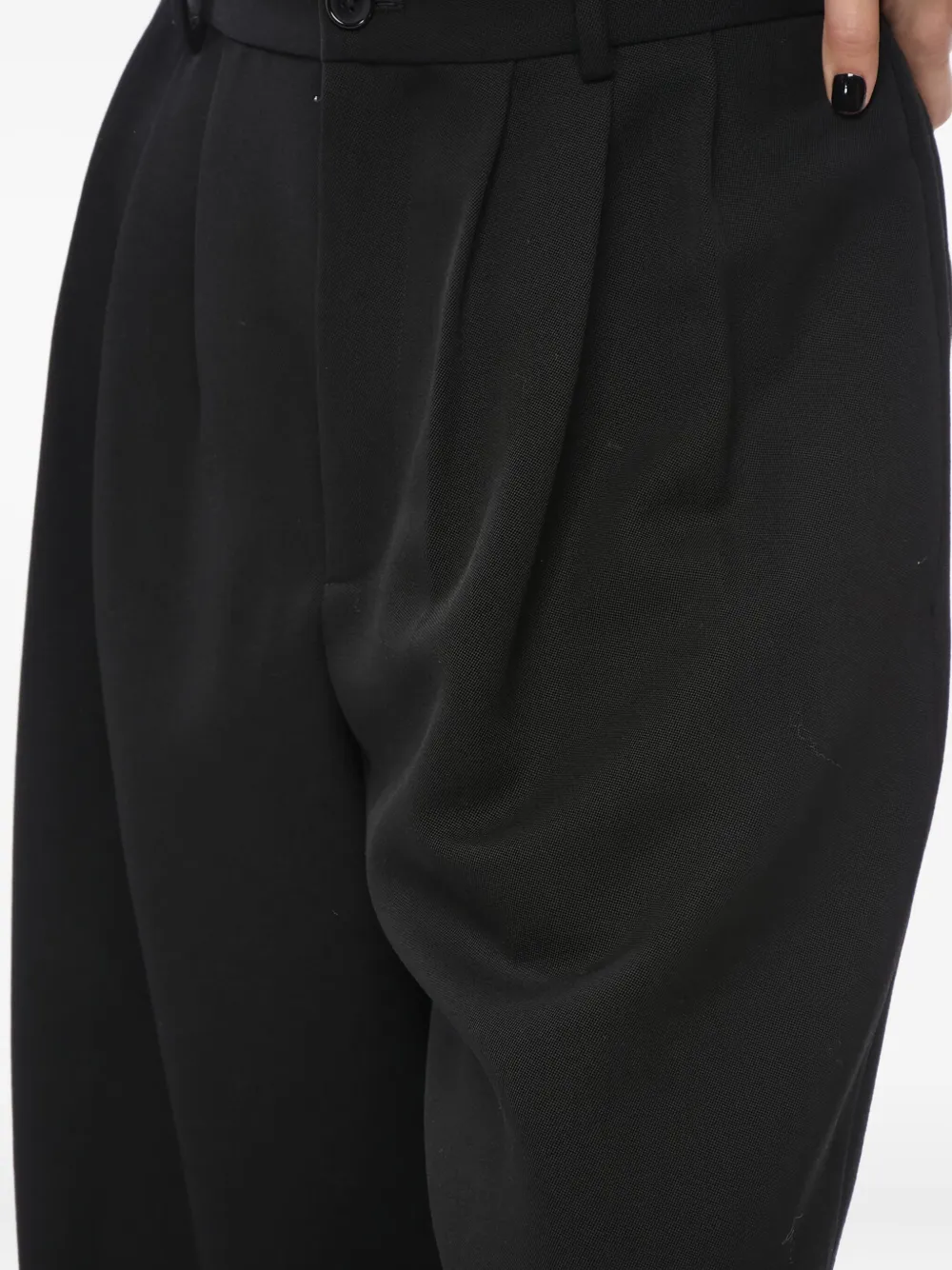 The Row Pleated Buttoned Trousers In Black