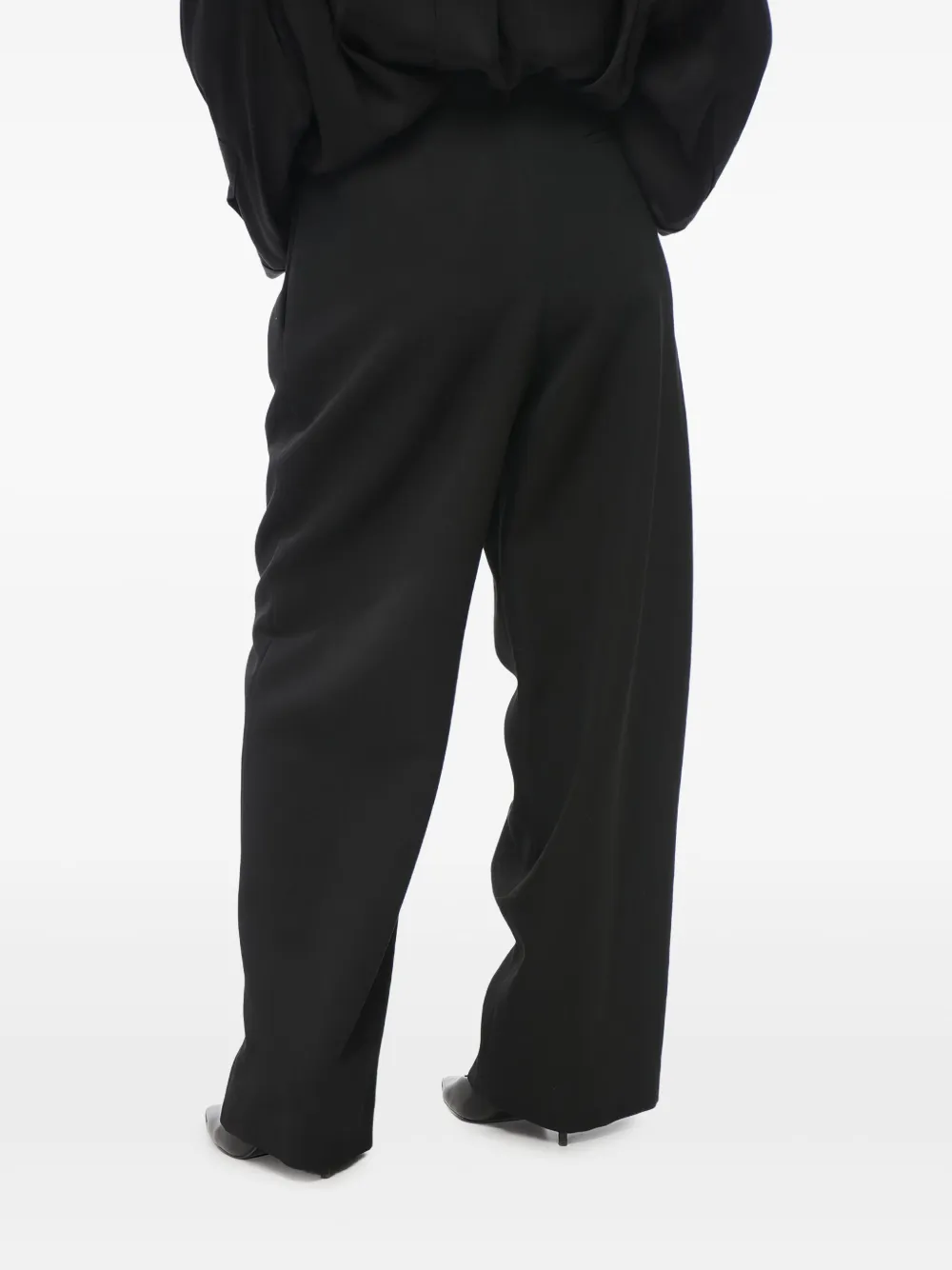 The Row Pleated Buttoned Trousers In Black
