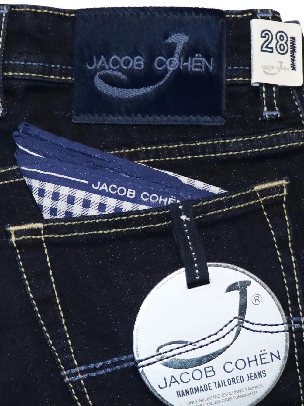 Jacob Cohën Jeans met logopatch Blauw
