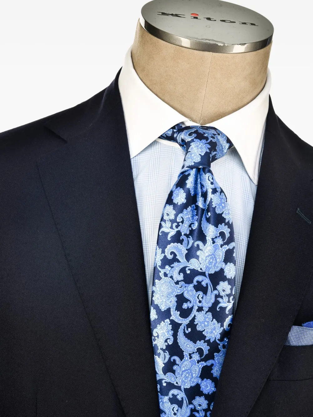 SARTORIO NAPOLI two-button virgin wool suit Blauw