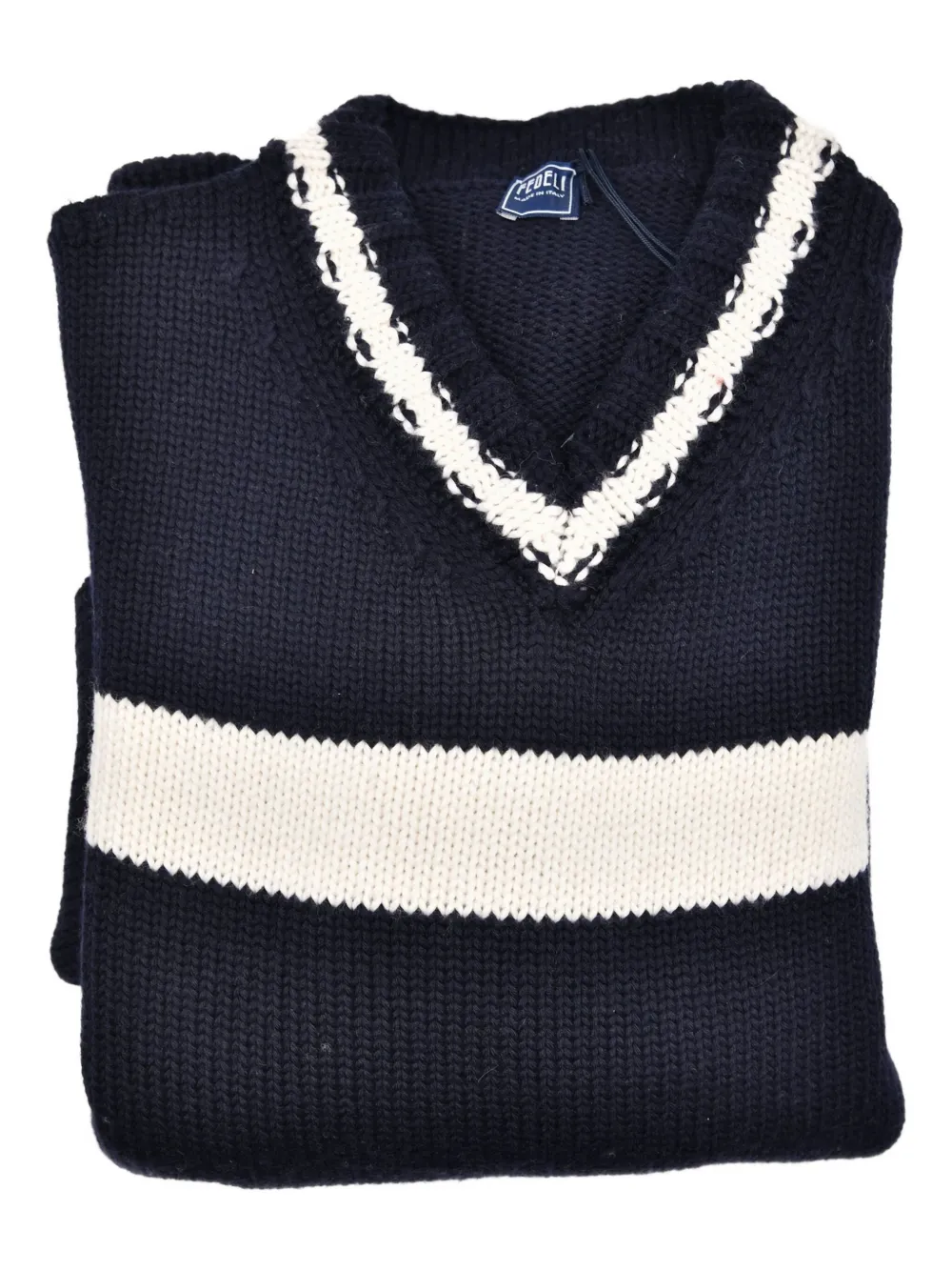 Fedeli v-neck wool sweater - ブラック Fedeli v-neck wool sweater - ブラック