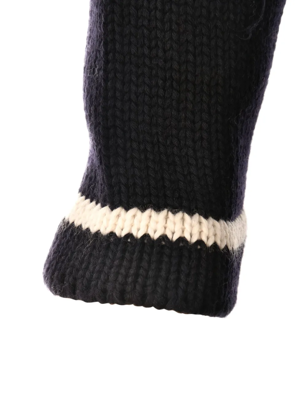 Fedeli Wollen sweater met V-hals Zwart