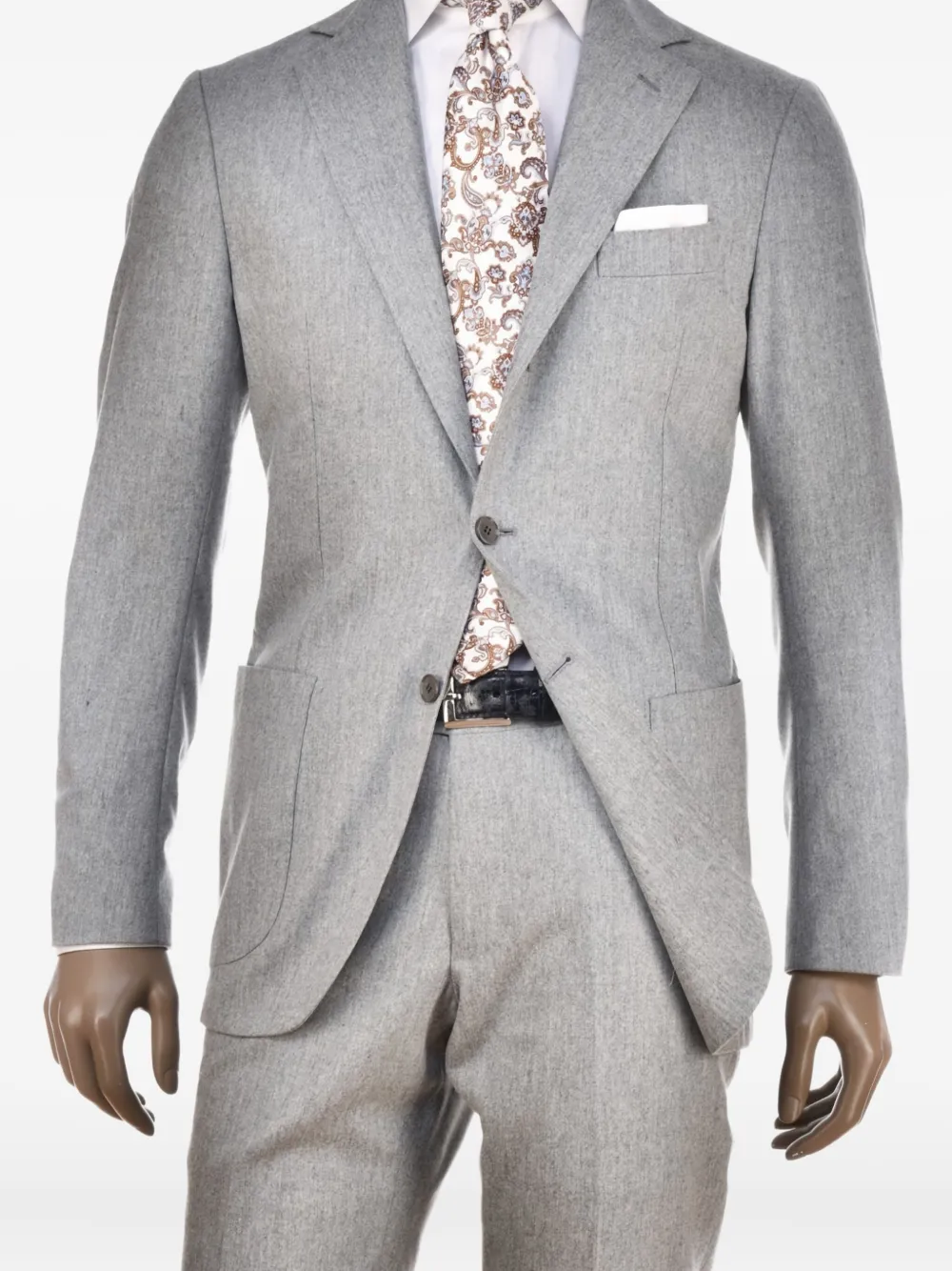 SARTORIO NAPOLI marled wool cashmere suit - グレー SARTORIO NAPOLI marled wool cashmere suit - グレー