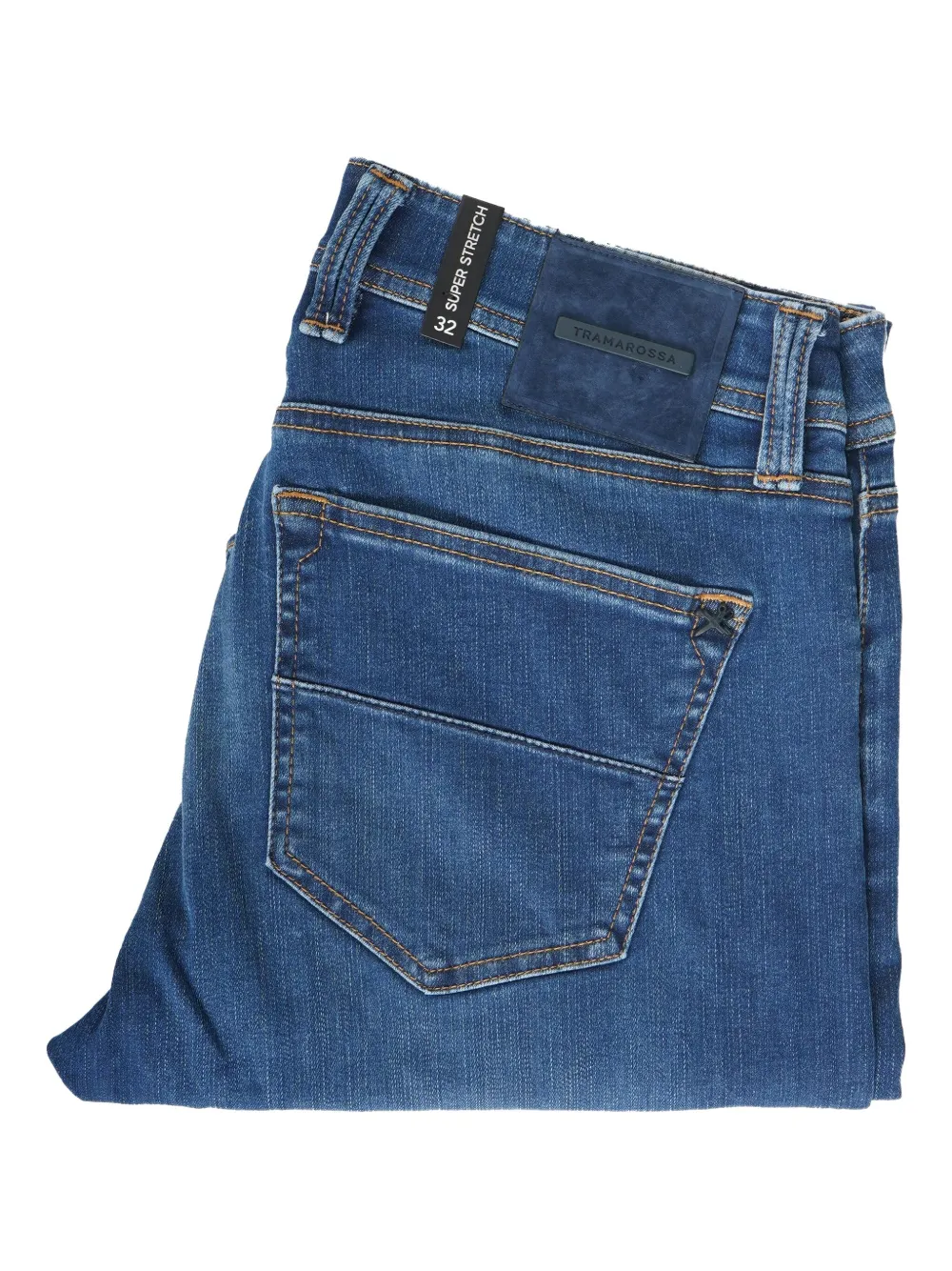 Sartoria Tramarossa logo-patch jeans - ブルー Sartoria Tramarossa logo-patch jeans - ブルー
