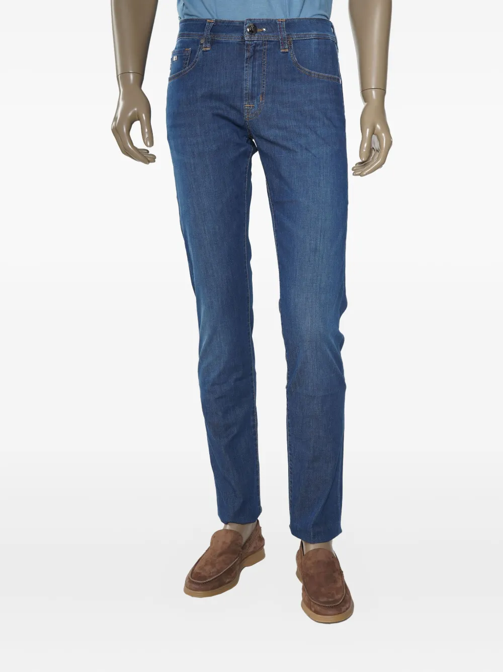 Sartoria Tramarossa Jeans met logopatch Blauw