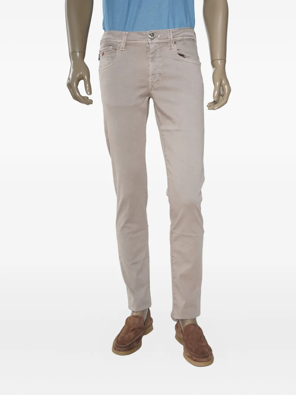 Sartoria Tramarossa Michelangelo katoenen broek Beige