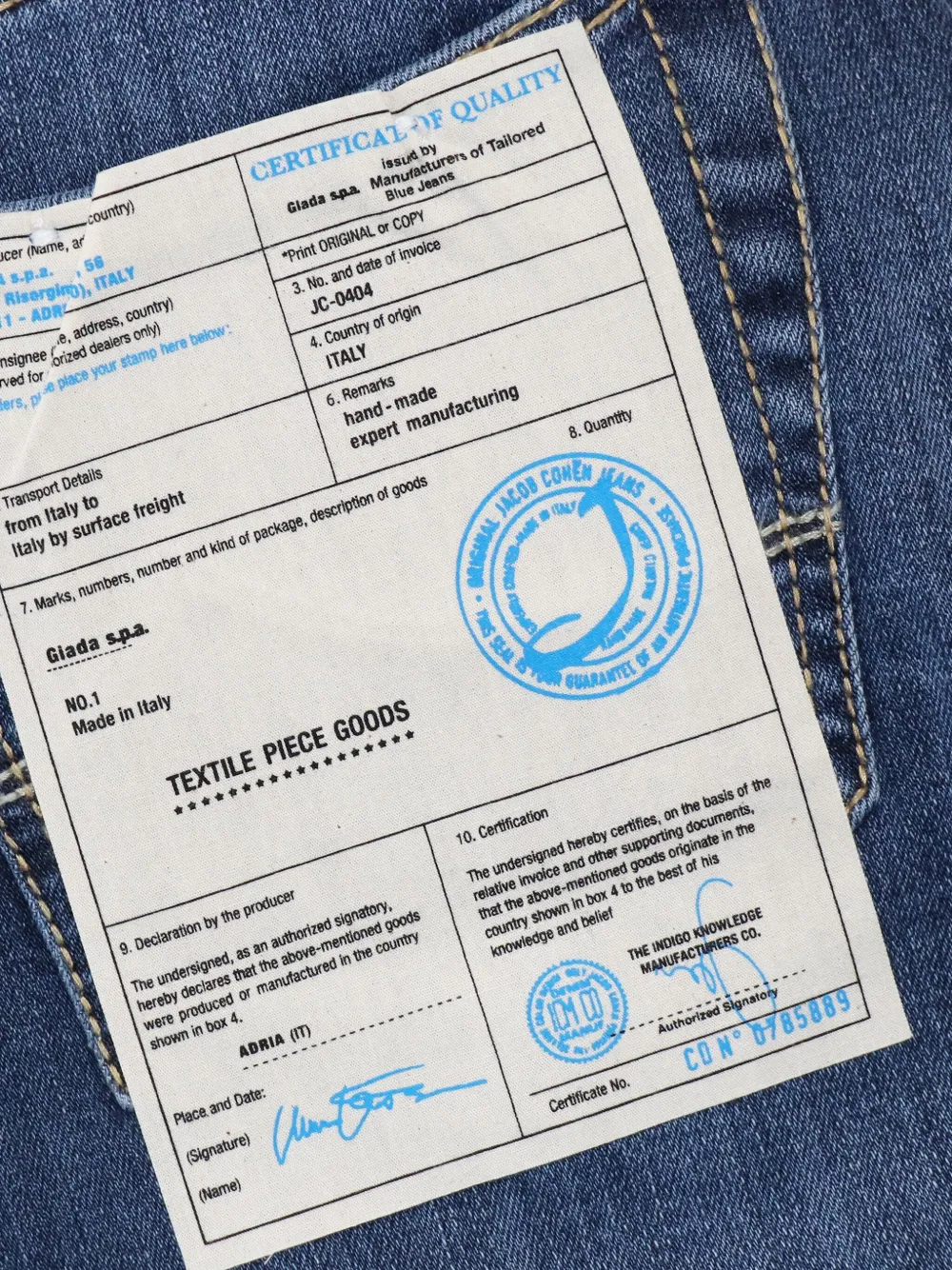 Jacob Cohën Jeans met logopatch Blauw