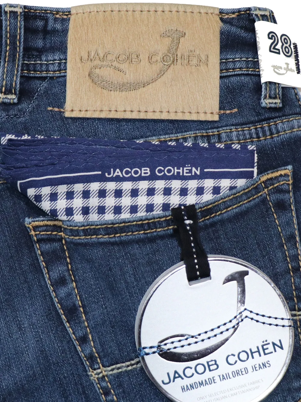 Jacob Cohën Jeans met logopatch Blauw