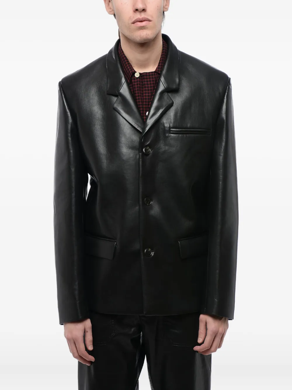 Nanushka Rox blazer met enkele rij knopen Zwart