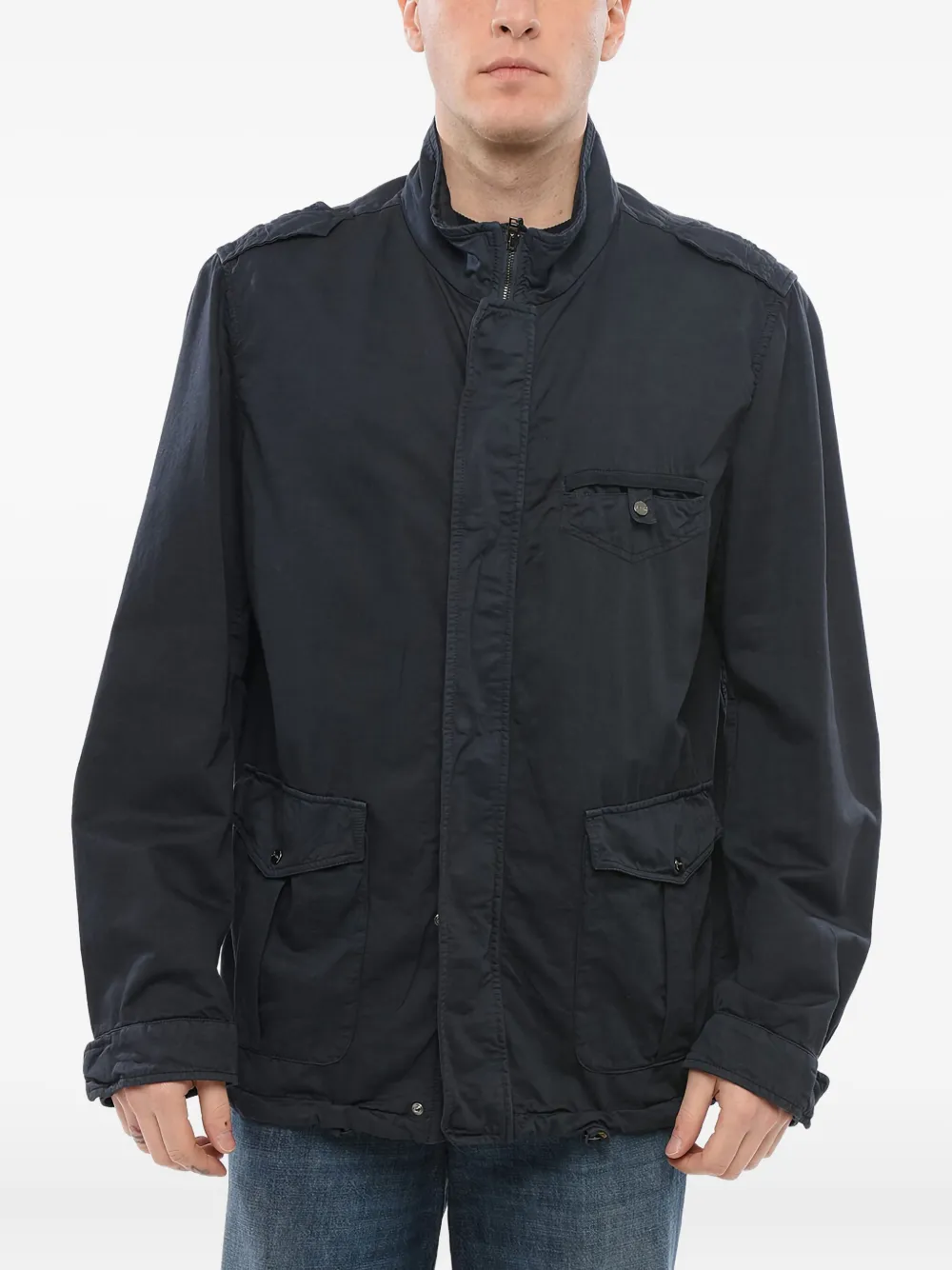 Herno Jack met meerdere zakken en rits Blauw