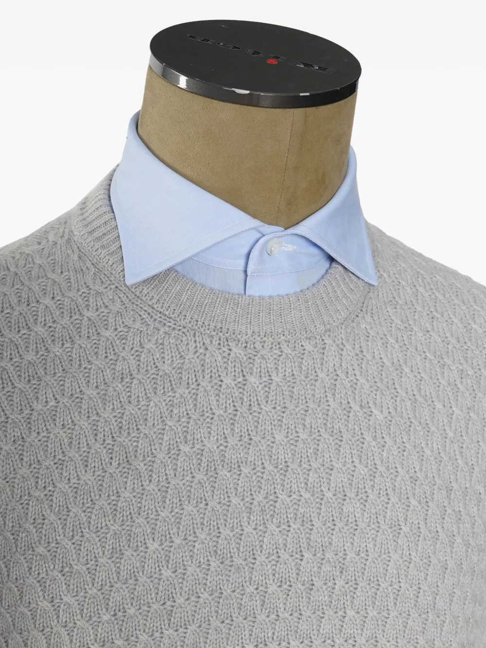 Brioni basketweave crew-neck sweater Grijs