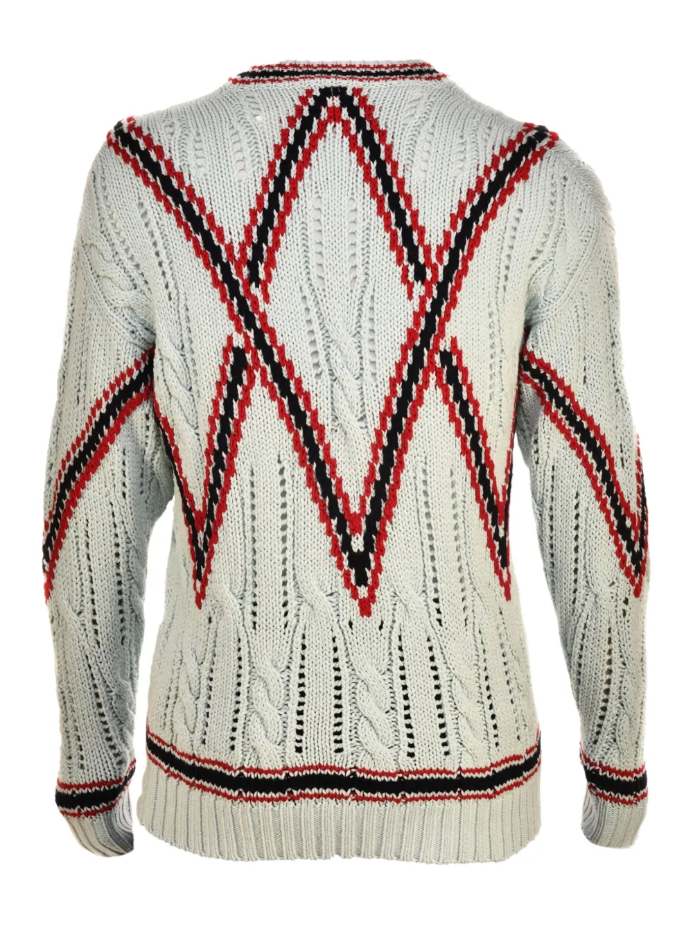 Brioni V-neck cable-knit sweater Wit