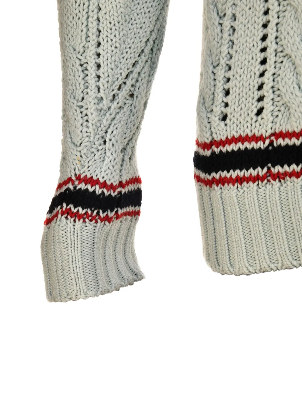 Brioni V-neck cable-knit sweater Wit