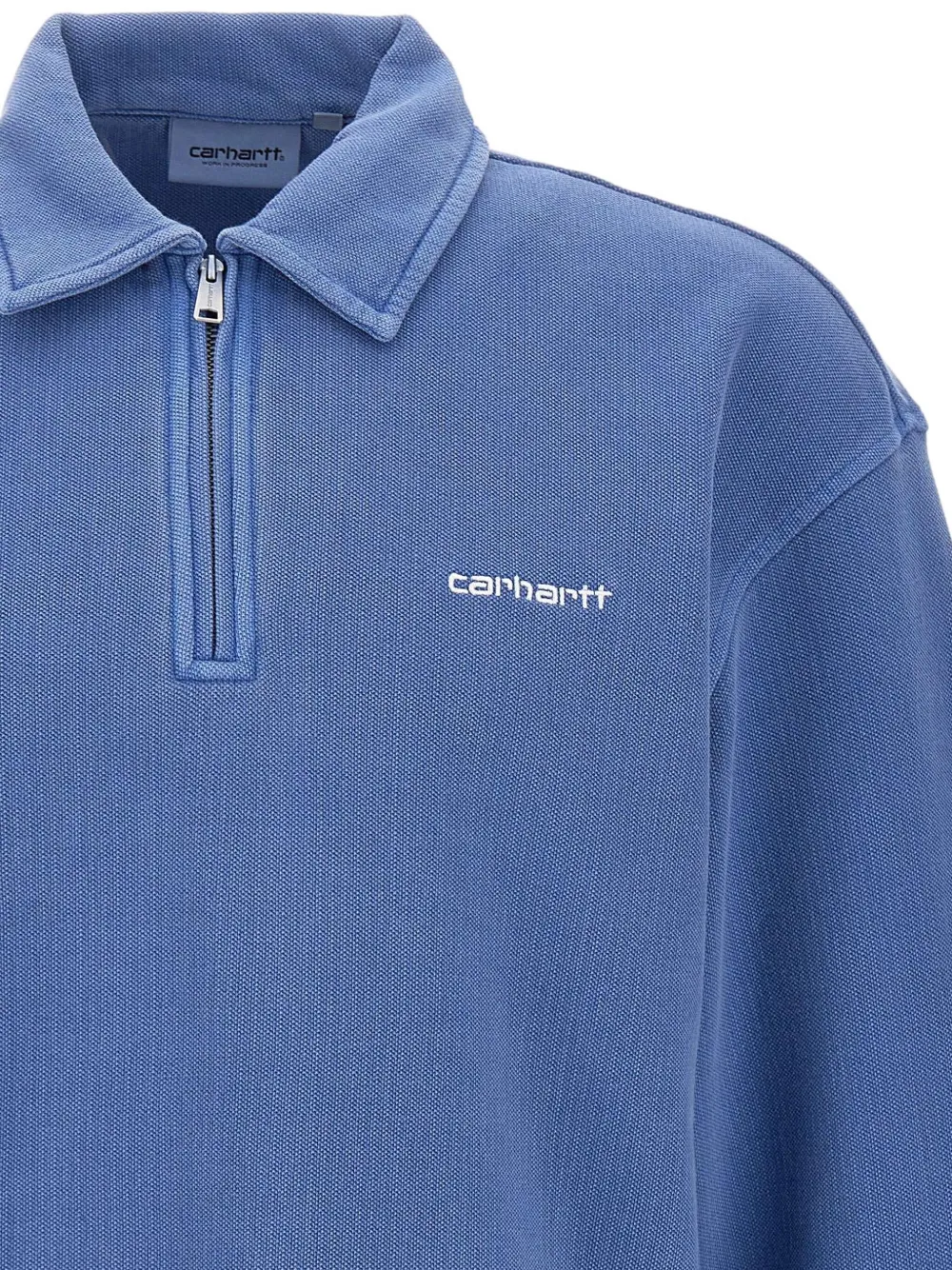 Carhartt WIP Poloshirt met halve rits Blauw