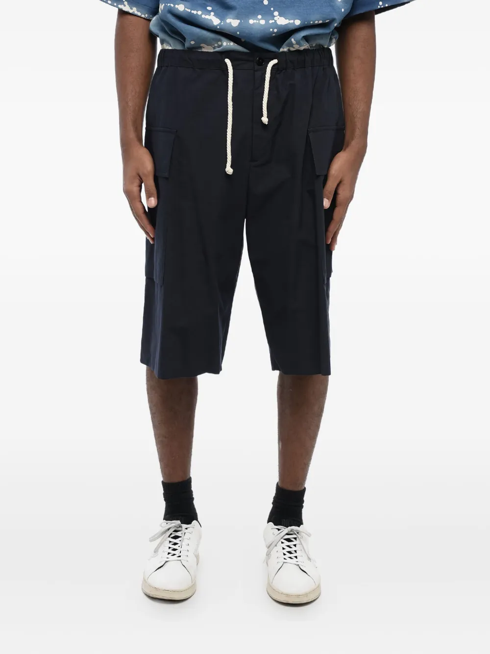 Jil Sander drawstring cargo shorts | Black | Image 1