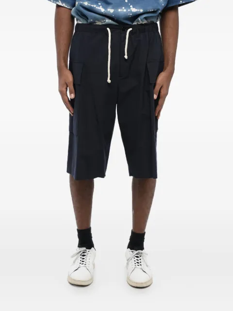 Jil Sander shorts cargo con cordones en la pretina