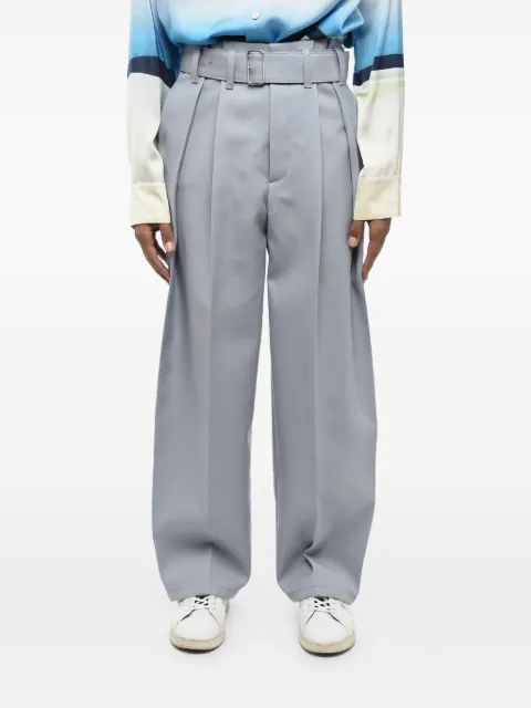 Jil Sander pantalones anchos con cinturón