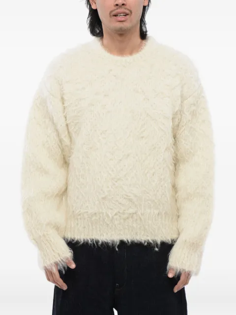 Jil Sander suéter con efecto cepillado y cuello redondo
