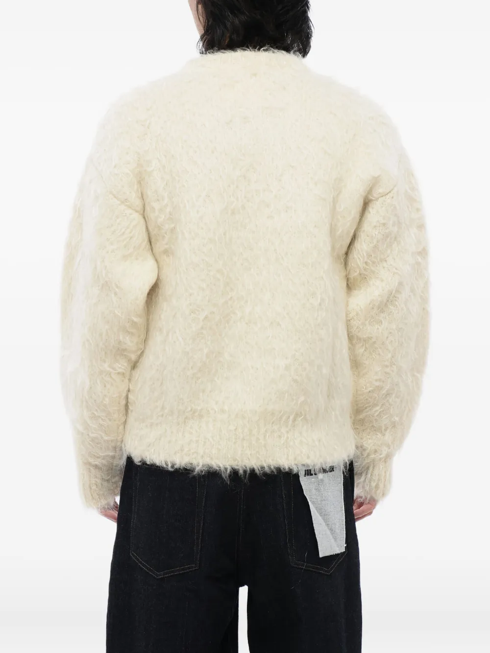 Jil Sander Fuzzy Wool Casentino Sweater In Neutral