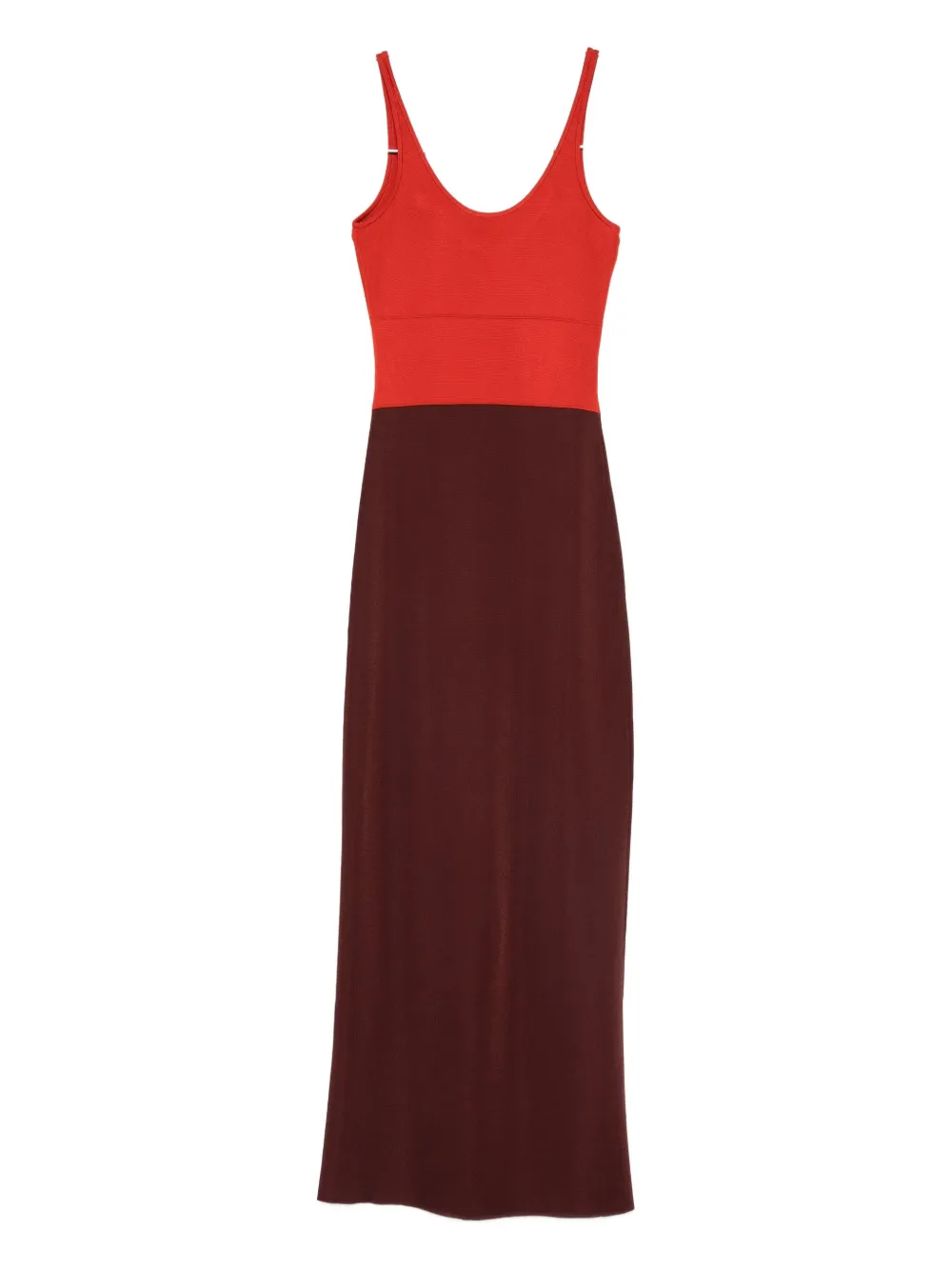 FENDI two-tone midi dress - レッド FENDI two-tone midi dress - レッド