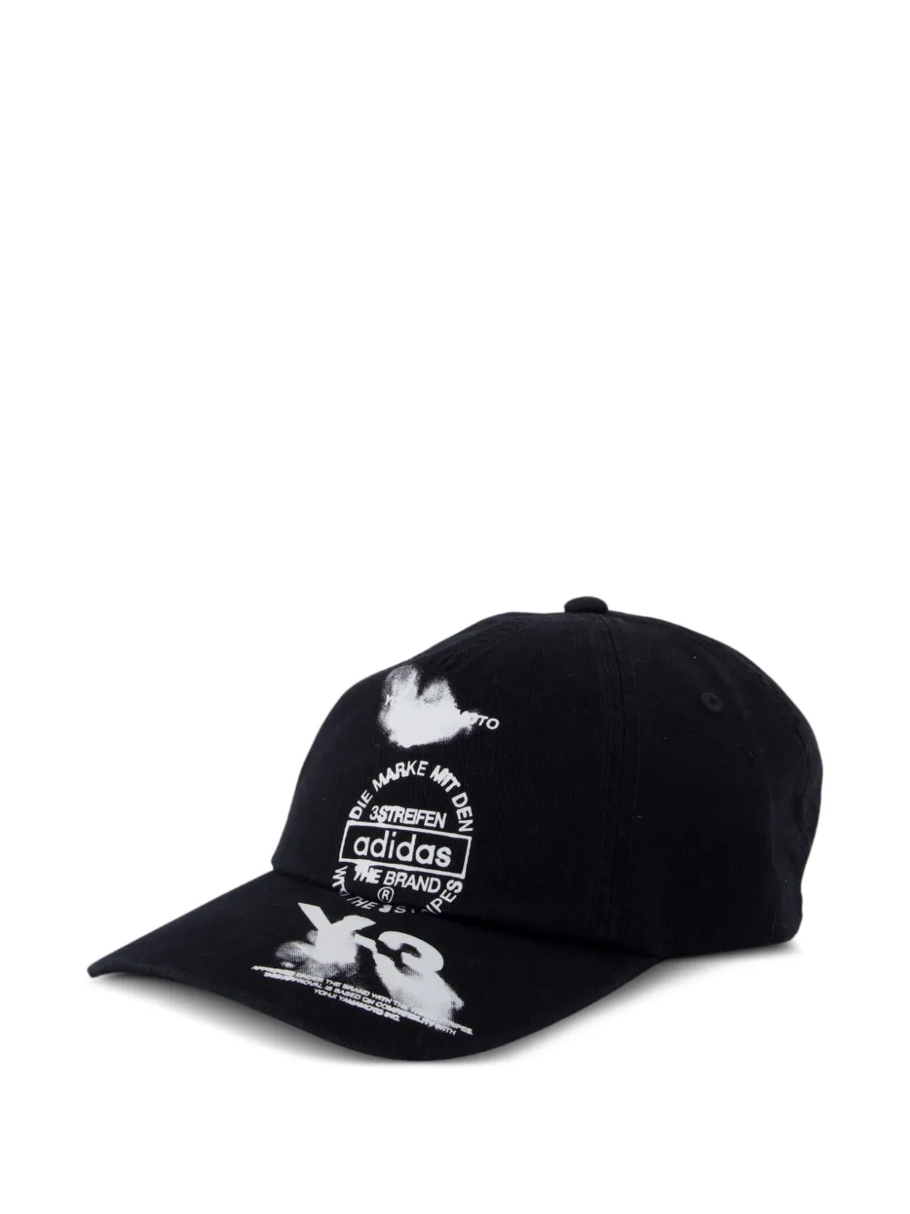 Y-3 graphic-print baseball cap Zwart