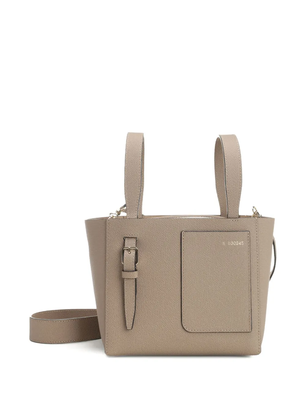 Valextra mini leather bucket bag Beige